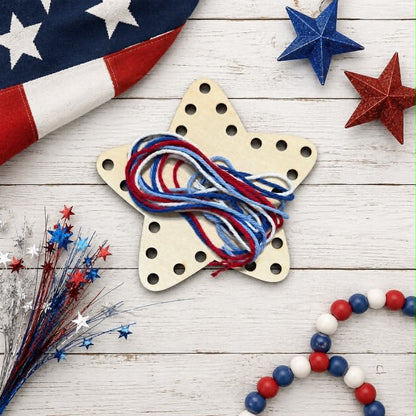 DIY Patriotic Yarn Star
